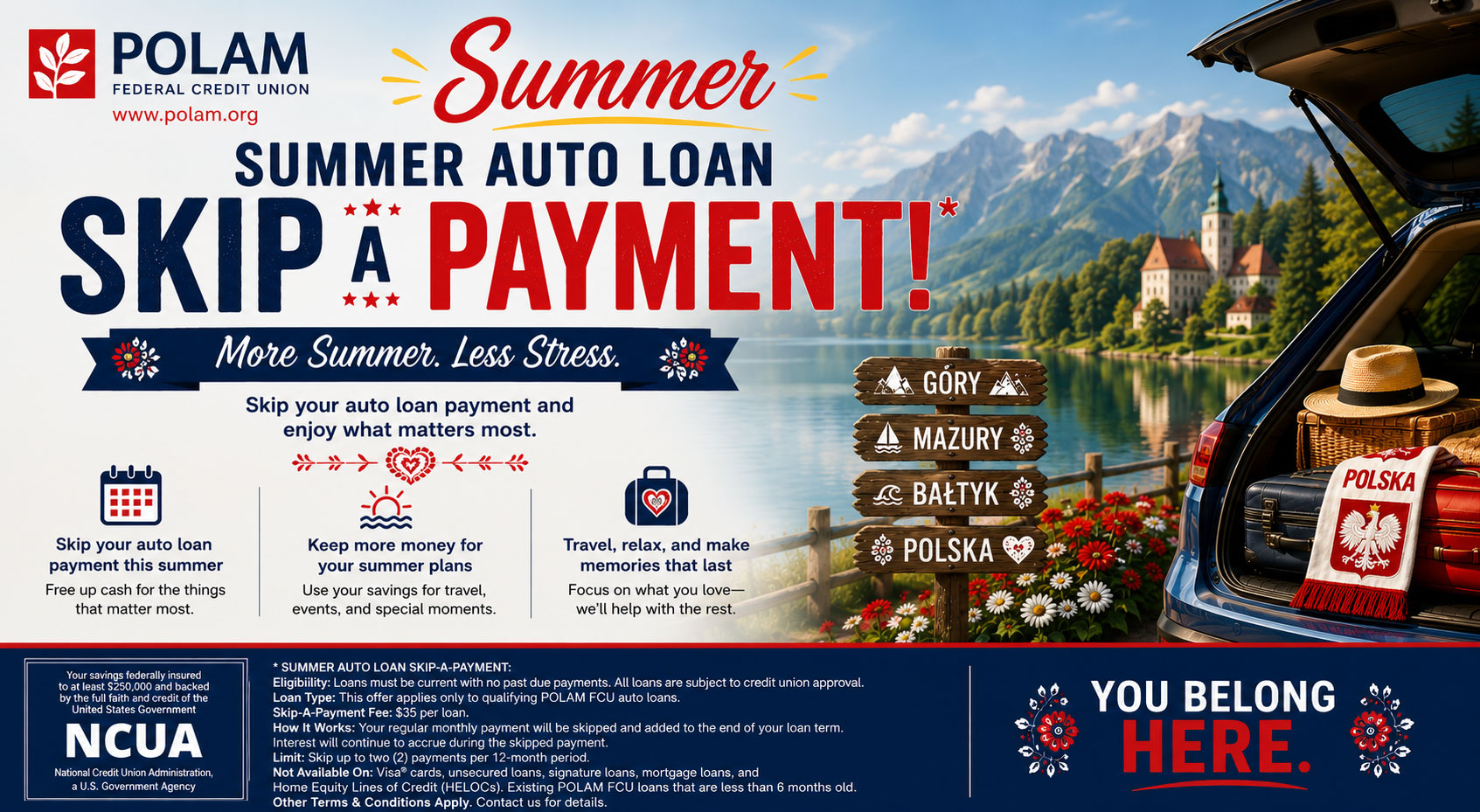 POLAM Summer Auto Loan Skip a Payment